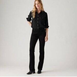 Levi’s NEW Corduroy Straight Leg Zip Mid Rise Pockets Pants Jeans Black 30 Goth